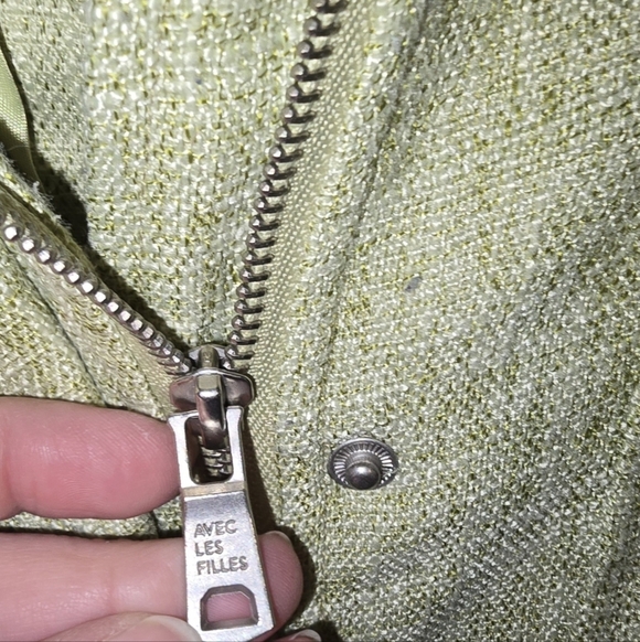 Avec Les Filles Zip-up Hooded Jacket With Pockets Boxy Oversized Green Women's M - Picture 6 of 9